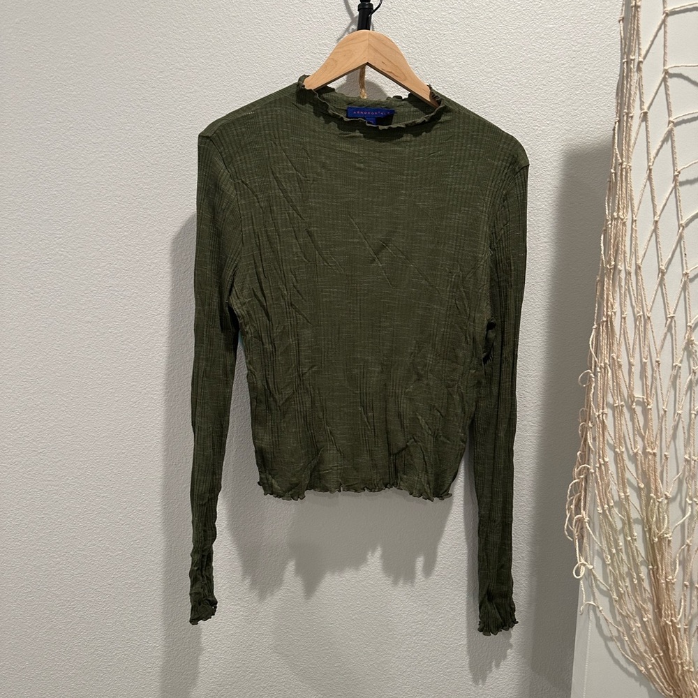 Aeropostale Dark Green Long Sleeve Top
